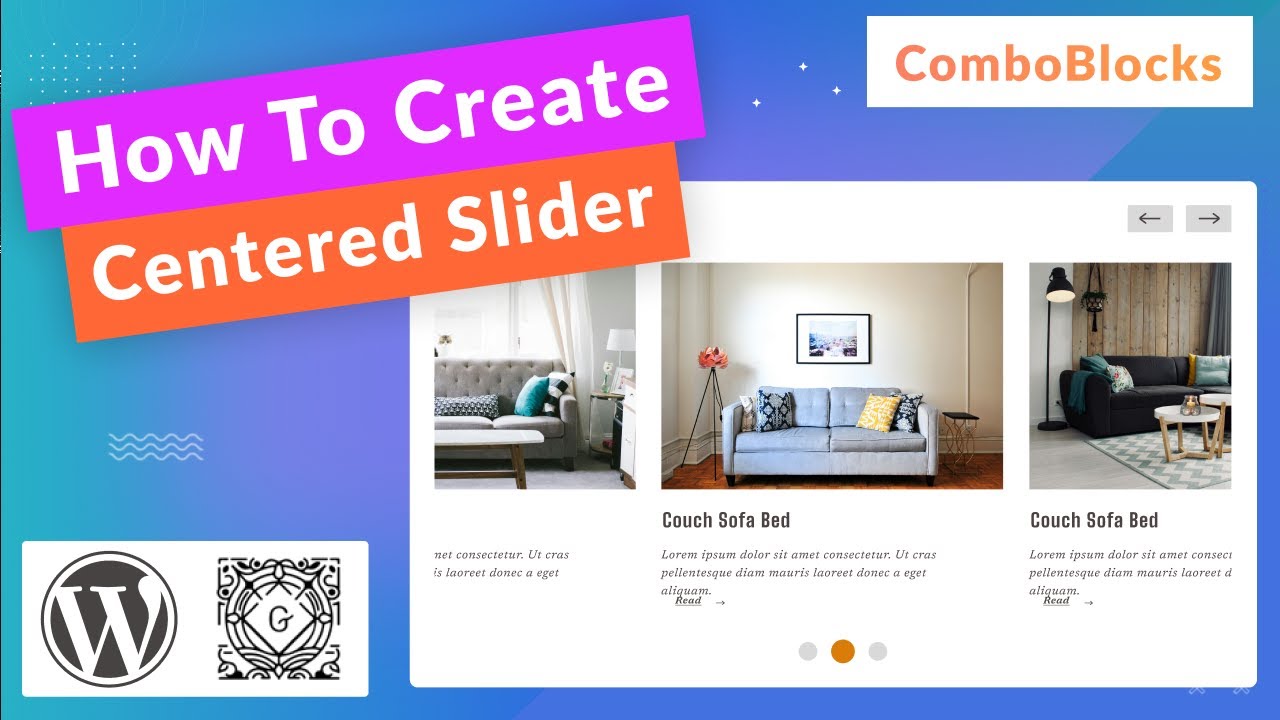 how to create centered slider In Gutenberg? - YouTube