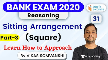 3:00 PM - Bank Exams 2020 | Reasoning by Vikas Somvanshi | Sitting Arrangement (Part-3)