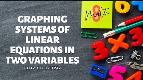 Graphing Systems of Linear Equations in Two Variables (Math 8 Quarter 1 Week 8)