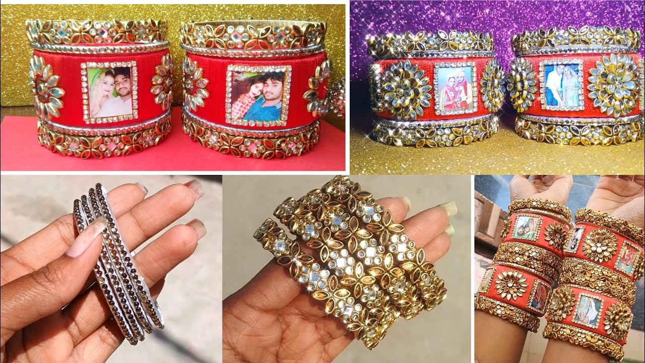 Bridal Bangles making|Photo chuda Making | Diy photo Bangles 