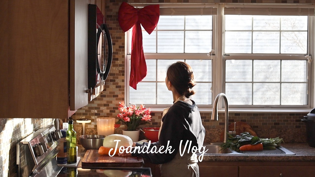 sub| 첫 눈 내리는 겨울 아침❄️ㅣ푸짐한 한식 생일상 준비ㅣ가족과 함께한 크리스마스 브이로그