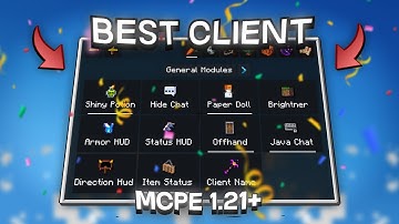 Best Mod Menu Client for MCPE 1.21+ [ NO LAG / FPS BOOST ]