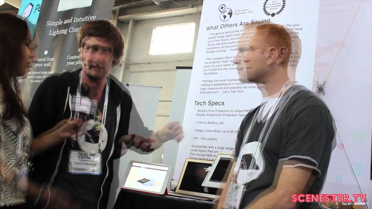 Startup Spotlight Project Wedge Interview Ipad & Tablet Projector! TechCrunch Disrupt 2014