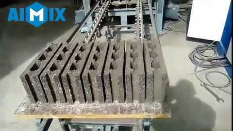 AIMIX ABM4S-15 Cement Hollow Block Machine Production Test