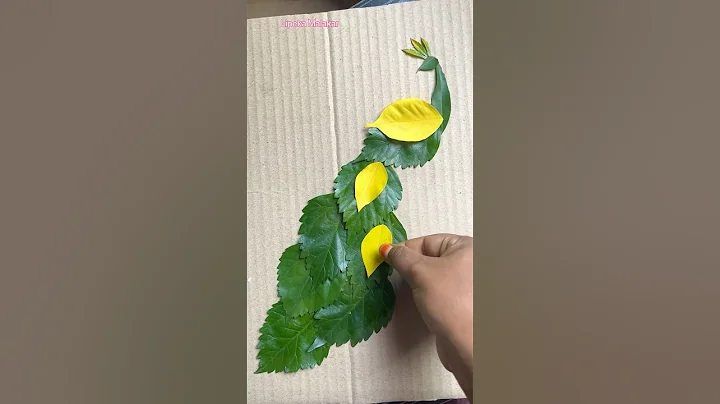 peacock ko leaf Se Kaise banaen //leaf art #shorts #art #drawing