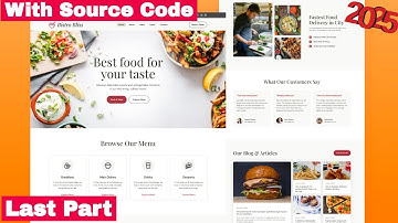 Create a Food Website Using HTML & CSS | Restaurant Website Design Tutorial