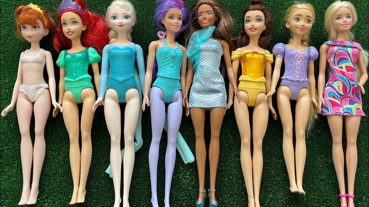 Mattel Disney Princesses Dress up Ariel, Rapunzel, Belle, Tiana, Sindirella, Mulan DIY 5, 3