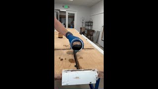 Filling a crack with Stone Coat Countertop Epoxy Resin