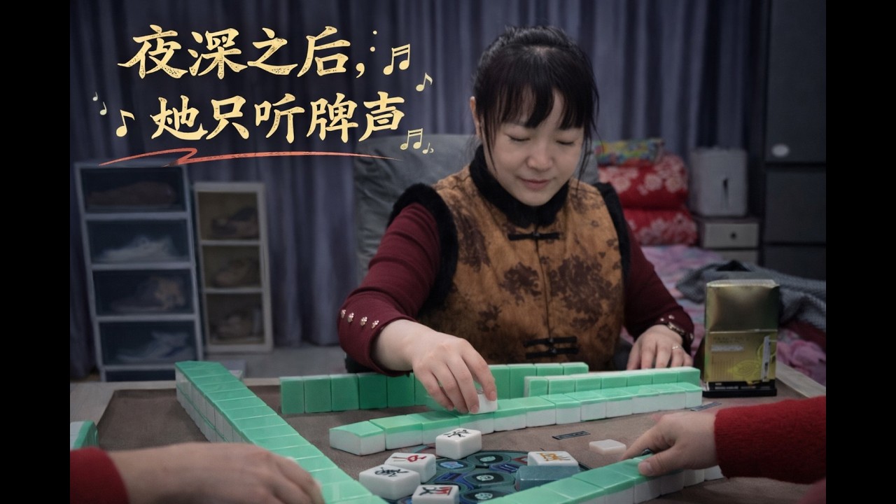 夜深之后，她只听牌声