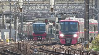 [9500同士の離合] 名鉄9500系+3150系&3100系 9502F+3169F&9501F+3118F 神宮前〜金山間にて