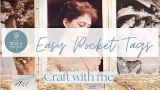 Making easy but pretty pocket tags  Craft with me.