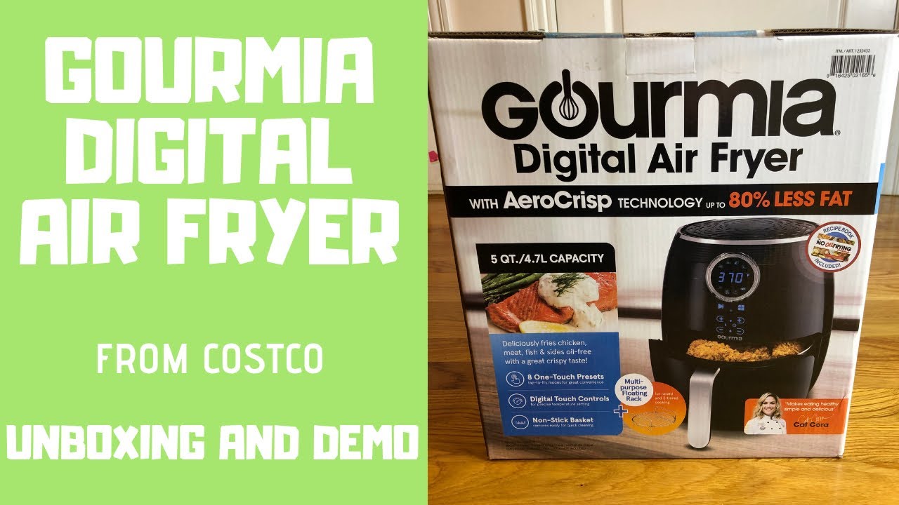 Gourmia 5 Qt Digital Air Fryer with 9 One-Touch Presets, Black