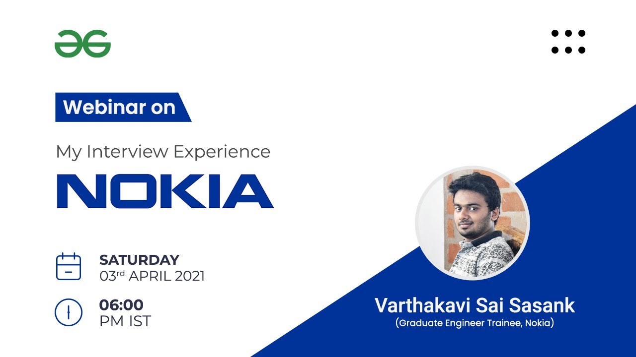 Webinar | My Interview Experience at Nokia