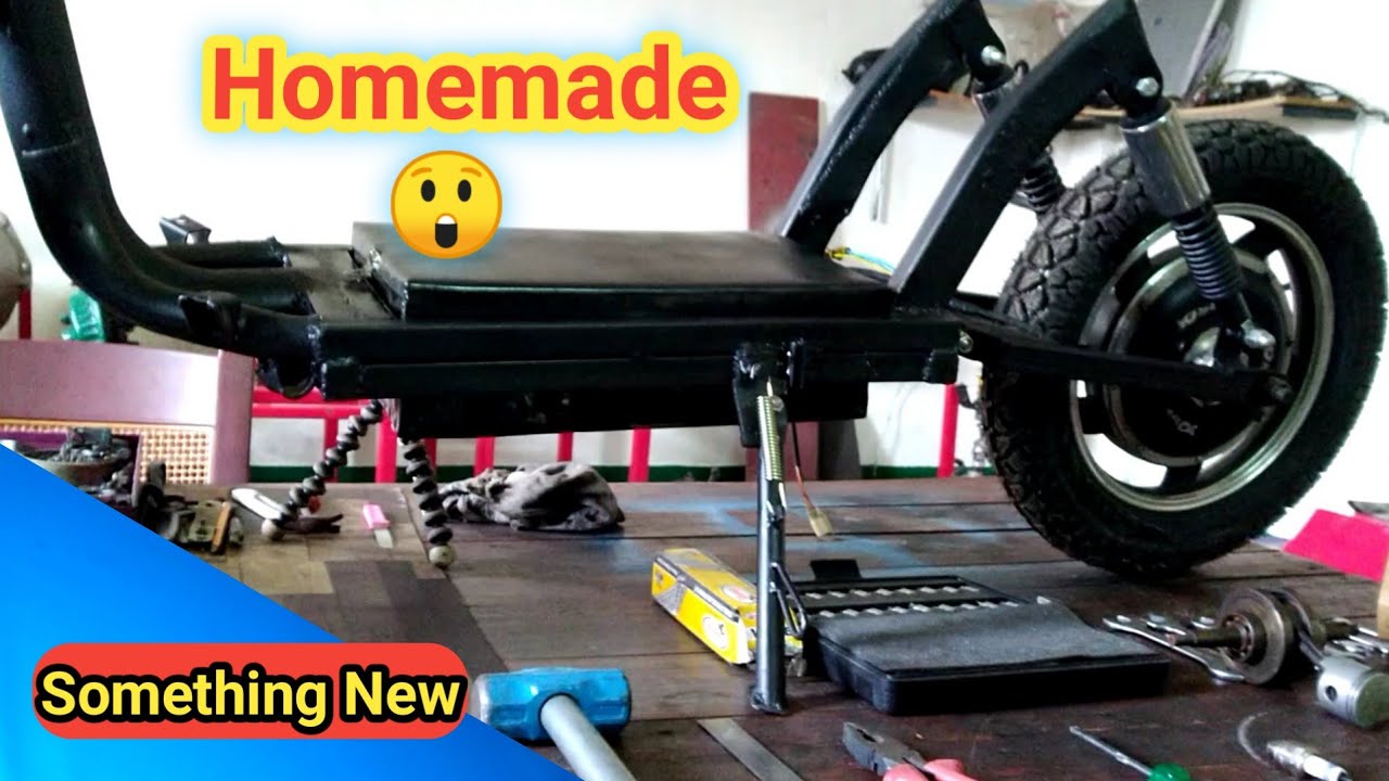 Fabrication Of Electric Scooty At Home || Manufacturing Of Electric Scooter Part 1 || Project 😲