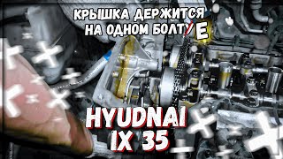Двигатель Хендай IX35 G4NA замена передней крышки