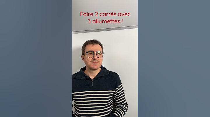 Faire 2 carrés avec 3 allumettes !