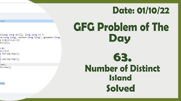 Number of Distinct Islands || C++ || GFG Daily Problem