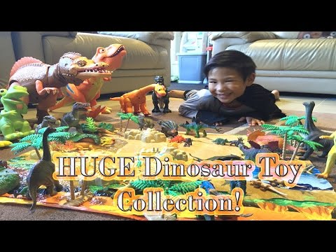 HUGE-DINOSAUR-TOY-COLLECTION!-Mighty-Megasaur-Light-&-Sound-T-Re