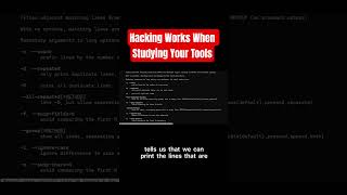 Always #learn your tools in #linux to help you #hack targets #hackingtechniques #hacktricks #ctf