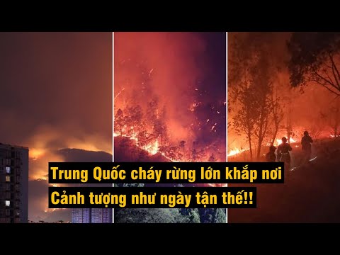 Trung Quốc cháy rừng lớn khắp nơi, cảnh tượng như ngày tận thế!!! 😱😱