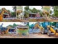 Amazing Water Tank Demolition JCB Skill | Rock Breaker | jcb 3dx | Demolition contractor