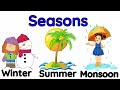 Seasons for kids |Different seasons for kids | Learn about seasons | Three seasons |Seasons in India