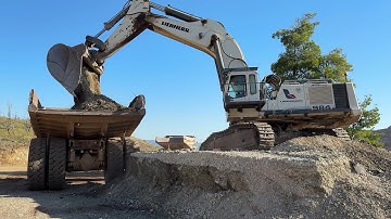 Liebherr 984 Excavator Loading Caterpillar 777C - D Dumpers  - Sotiriadis/Labrianidis 4K