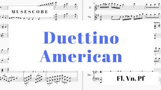 アメリカ小二重奏曲　Duettino American  Op.37【Fl,Vn,Pf】