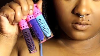 Jeffree Star Liquid Lipstick Limited Edition Blues | Swatcch \& Try On