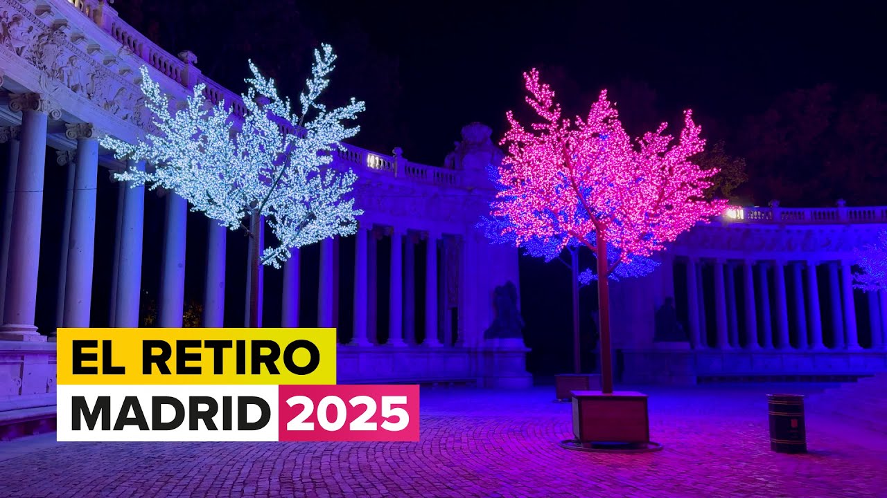 El RETIRO en NAVIDAD 🎄 | LUCES de Navidad MADRID 2025 ⭐️