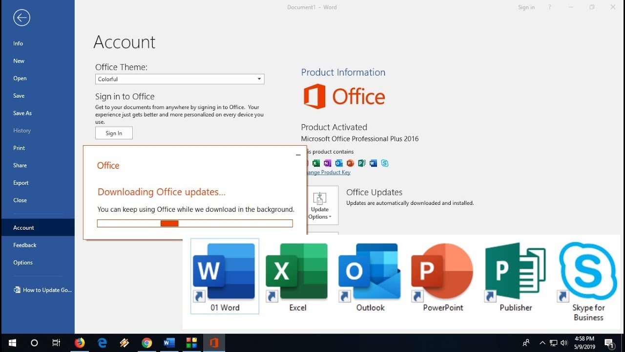 Latest Update for MS Office 2016 & 2019 (Word, Excel, PPT & Outlook 2019) -  YouTube