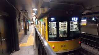 東京メトロ1000系1023F 渋谷行き 銀座線 末広町駅