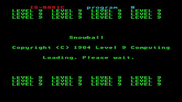 SNOWBALL SNOW BALL LEVEL 9 COMPUTING TEXT 1984 ENTERPRISE 64 128 INTELLIGENT SOFTWARE SIXTY FOUR ONE