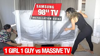 IT'S TOOO BIG 😜 | 98" Samsung Neo QLED TV UNBOXING & Installation Guide
