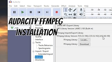 FFmpeg Audacity | Library | Installation | Can