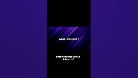 What is Subnet?#virtualnetwork #networklessons #cybersecurity #networking #techexplained #viralreels