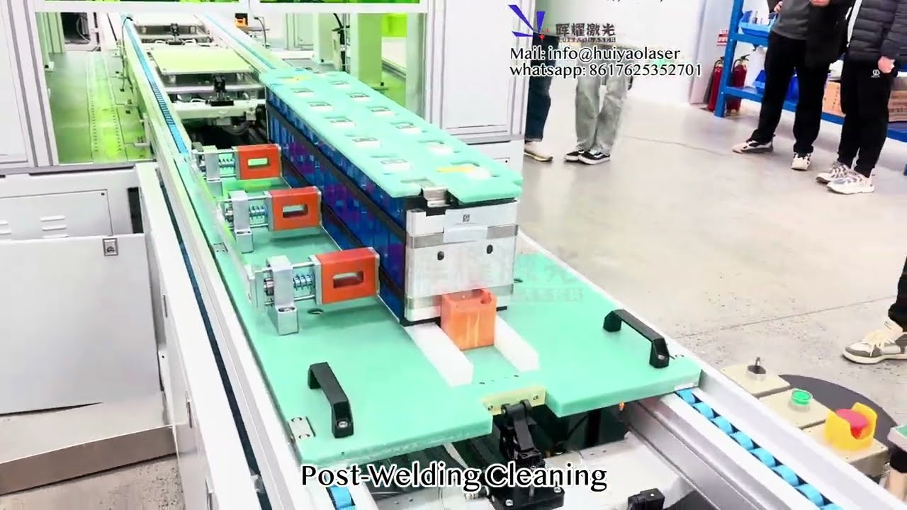 Automatic Battery PACK Assembly Line for lithium-ion prismatic module and pack 12PPM huiyaolaser