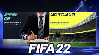 FIFA 22 CAREER MODE | HOW CREATE A CLUB WORKS!