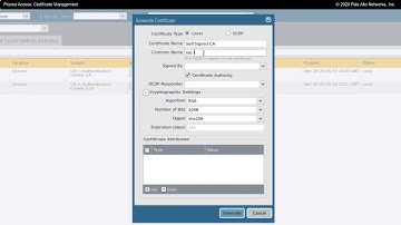 Prisma Access EDU-118 Certificate Management