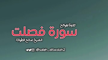 تلاوة رائعة لفواتح سورة فصلت | بصوت الشيخ صالح الطوالة