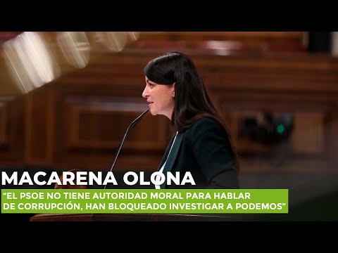 Olona al PSOE: "No tiene autoridad para hablar de corrupción, han bloqueado investigar a Podemos"
