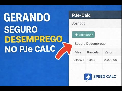 GERANDO SEGURO DESEMPREGO NO PJE CALC