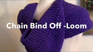 Loom Knit Chain One Bind off | Chain Bind Off