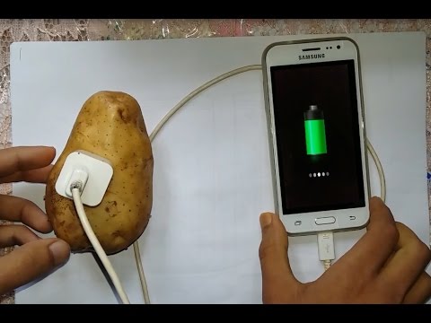 Mobile Charger Making By Potato