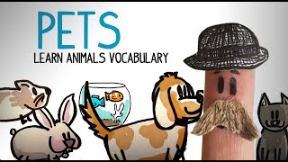 Vocabulary animals in English: pets. Learning English videos