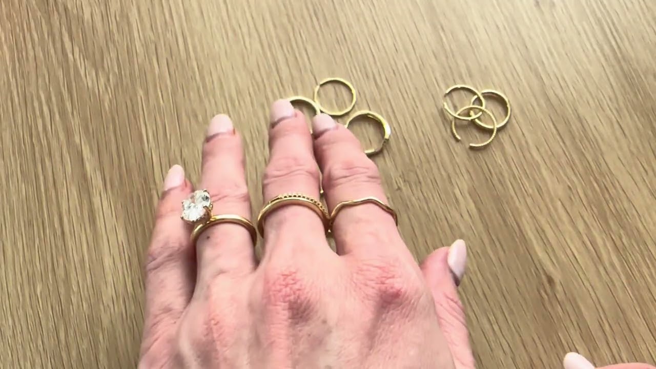 Pretty Gold Stackable Rings Adjustable  AMAZON FIND!
