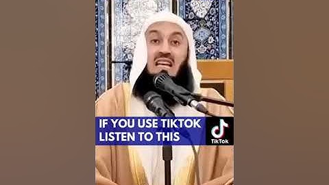 If you use TIKTOK listen to this - Part 1 Mufti Menk #shorts #islam #tiktok #muftimenk