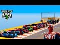 Desafio na Mega Rampa CARROS HOT WHEELS com Homem Aranha, Capitão América e outros - GTA V MODS