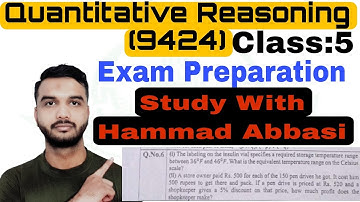 Class 5: Quantitative Reasoning 9424 |Bs,mass,English,islamic AIOU | Study With Hammad Abbasi #9424
