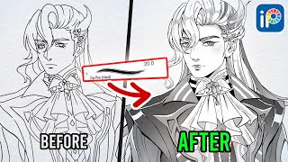 This Brush SAVES MY LINEART | How I Lineart in Ibispaint | Neuvillette Genshin by Fungzau 48,983 views 7 months ago 8 minutes, 22 seconds